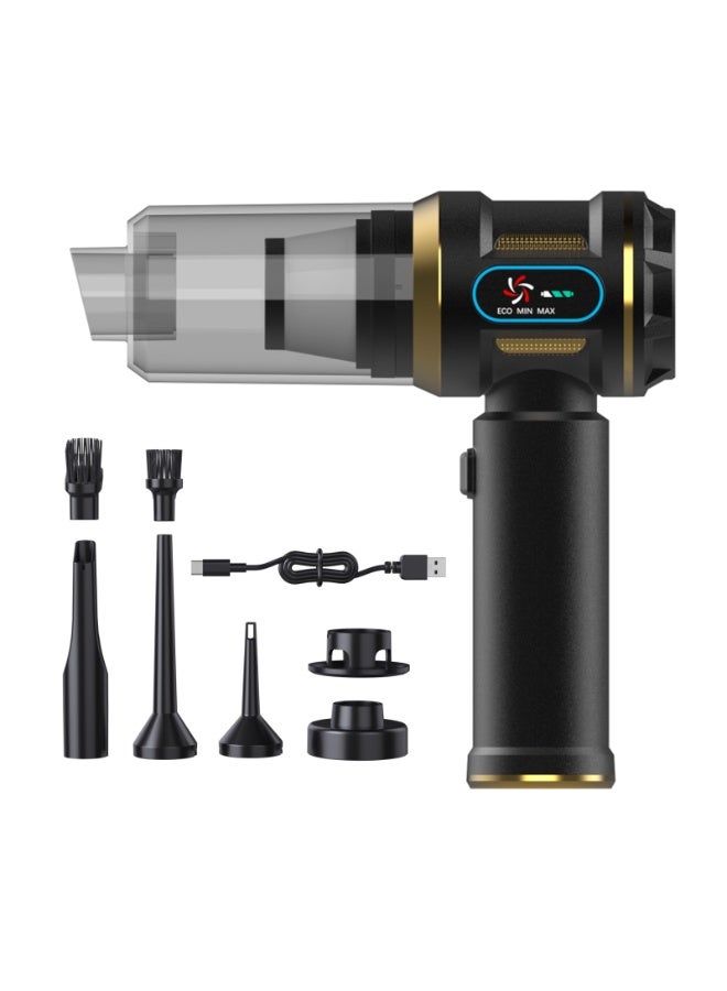 مكنسة سيارة محمولة باليد مع قوة شفط 20000Pa، محرك بدون فرشات ثلاثي السرعات بقدرة 100 واط وفوهات متعددة للسيارة والمنزل والحيوانات الأليفة - Image 1